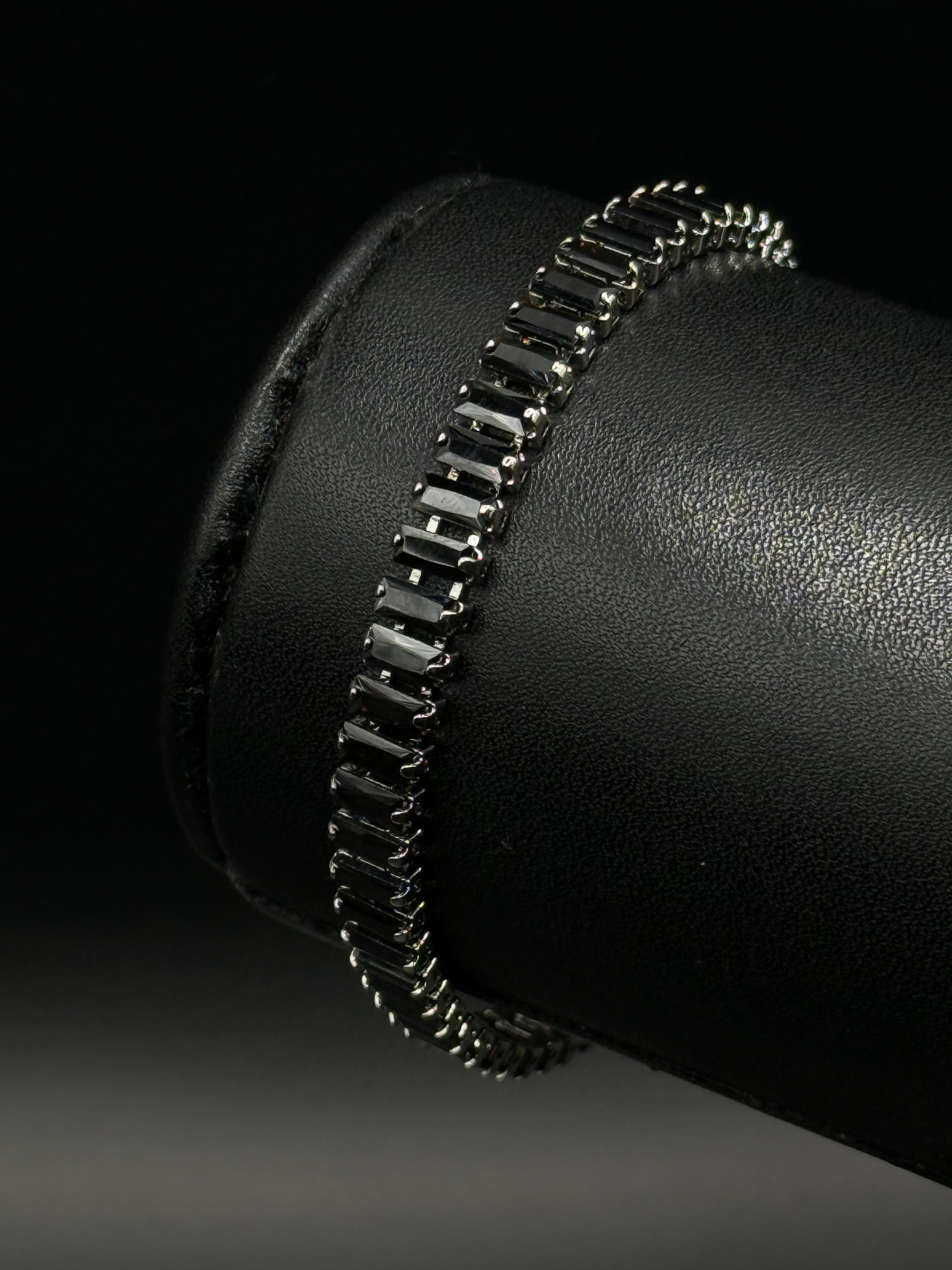 Pulsera Baguette Zirconias Plateado
