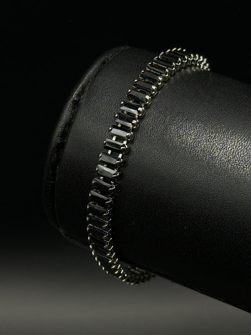 Pulsera Baguette Zirconias Plateado