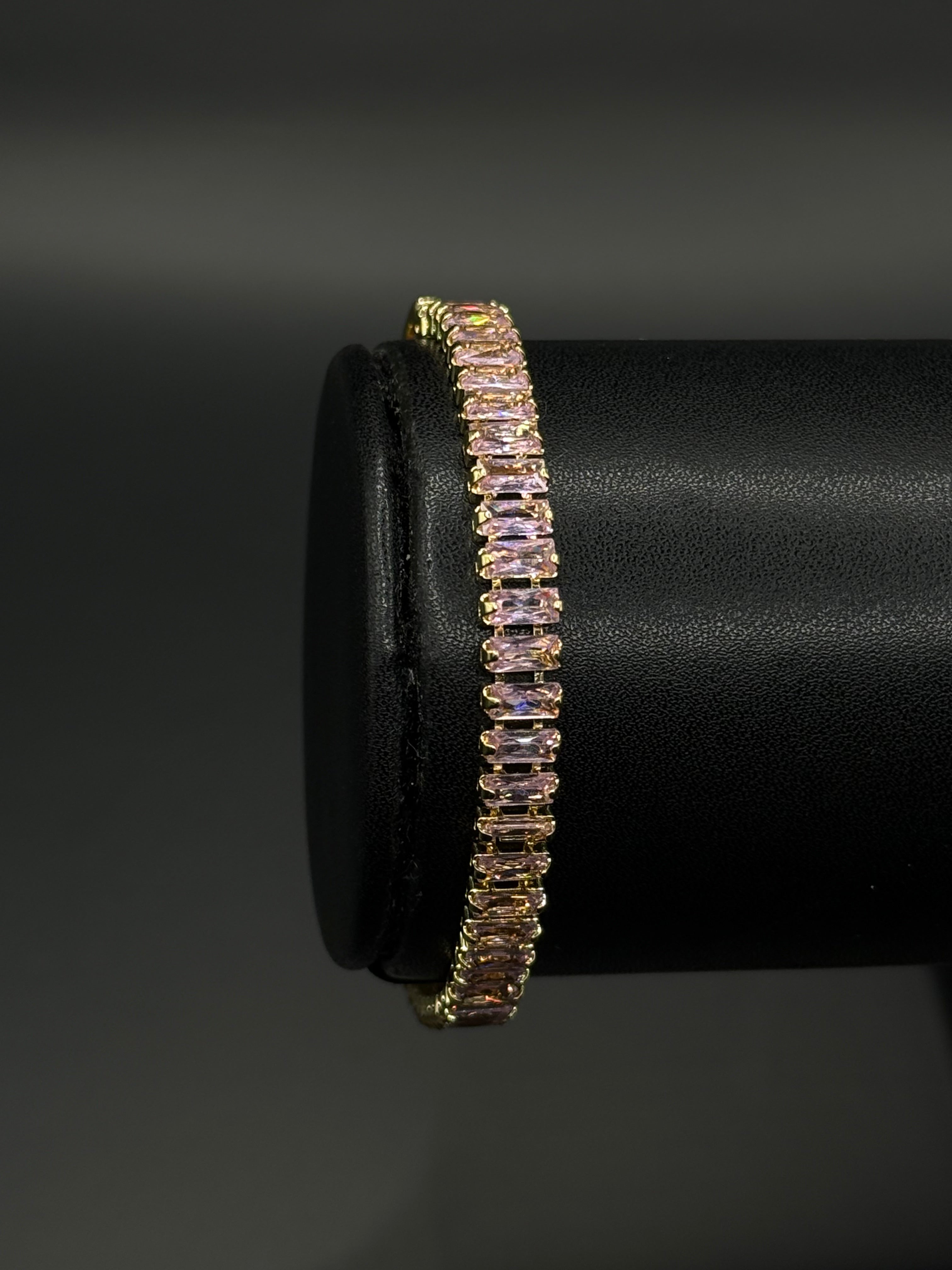Pulsera Baguette de Oro Laminado