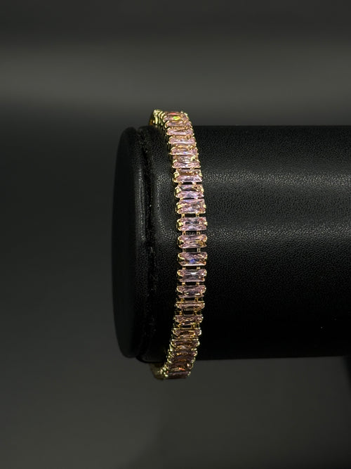 Pulsera Baguette de Oro Laminado