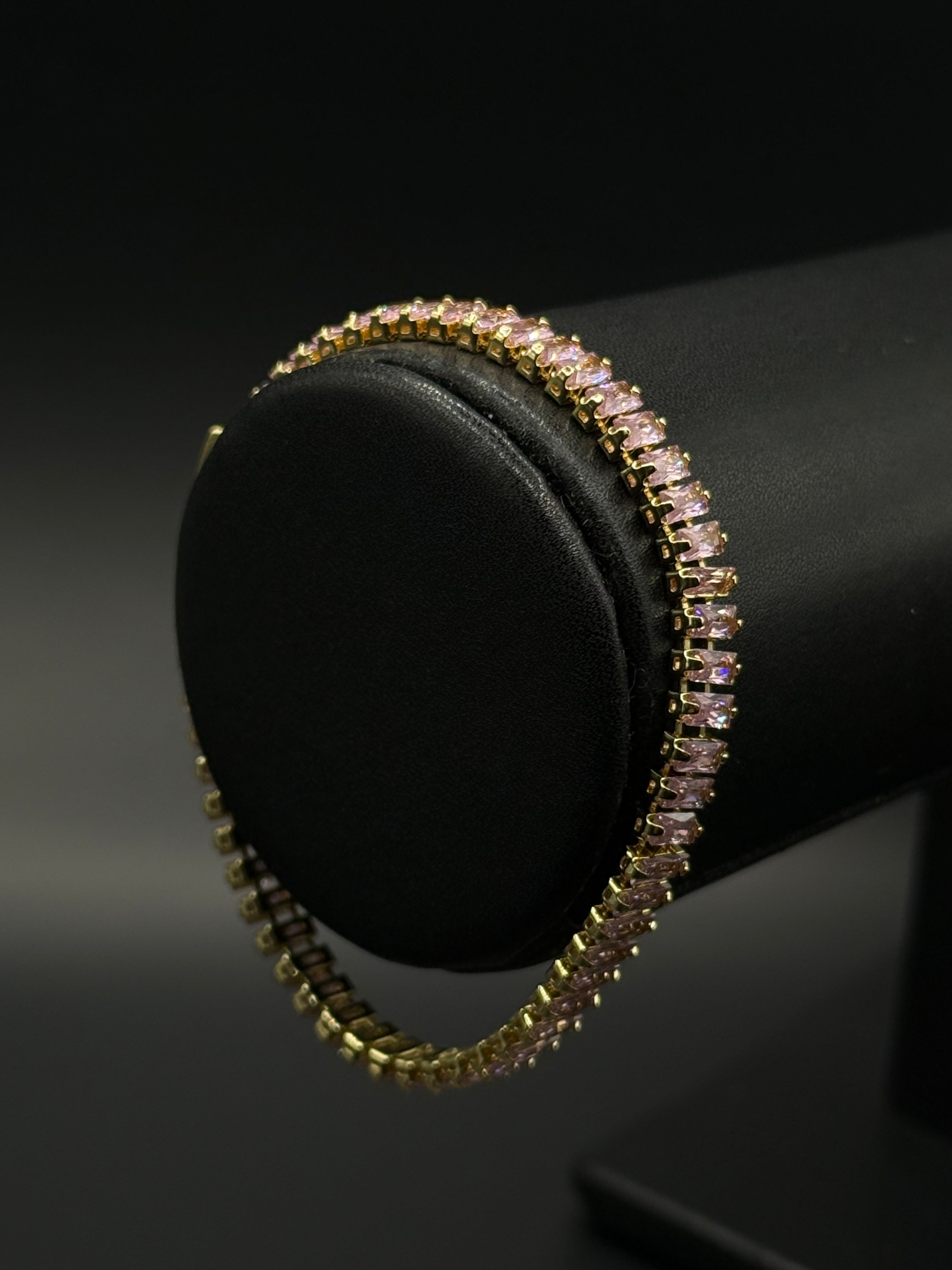 Pulsera Baguette de Oro Laminado