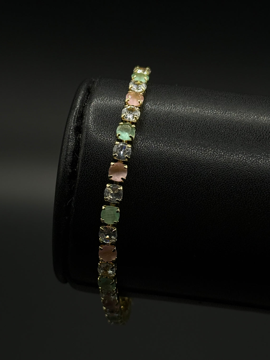 Pulsera Tennis Zirconias Oro Laminado