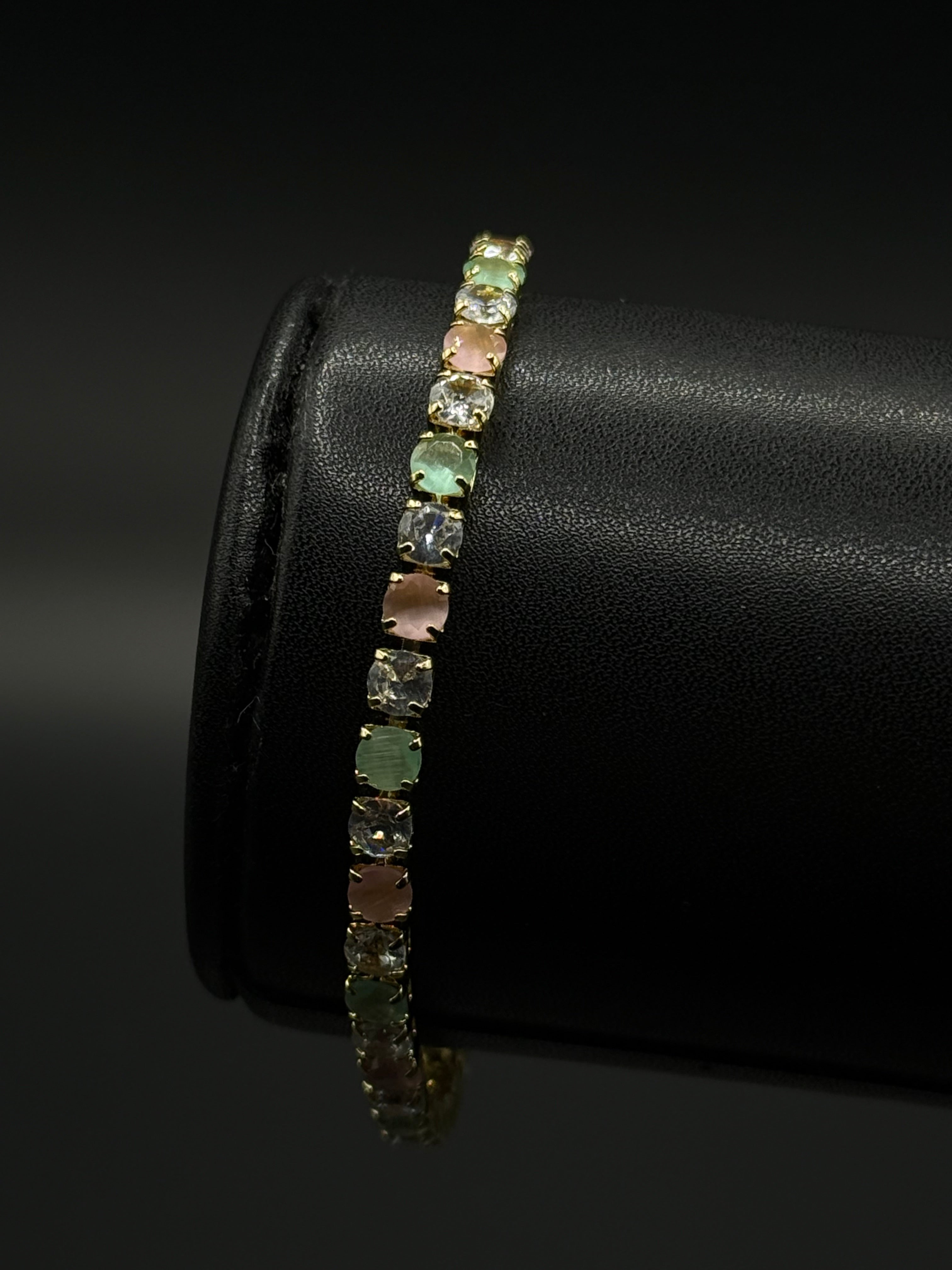 Pulsera Tennis Zirconias Oro Laminado