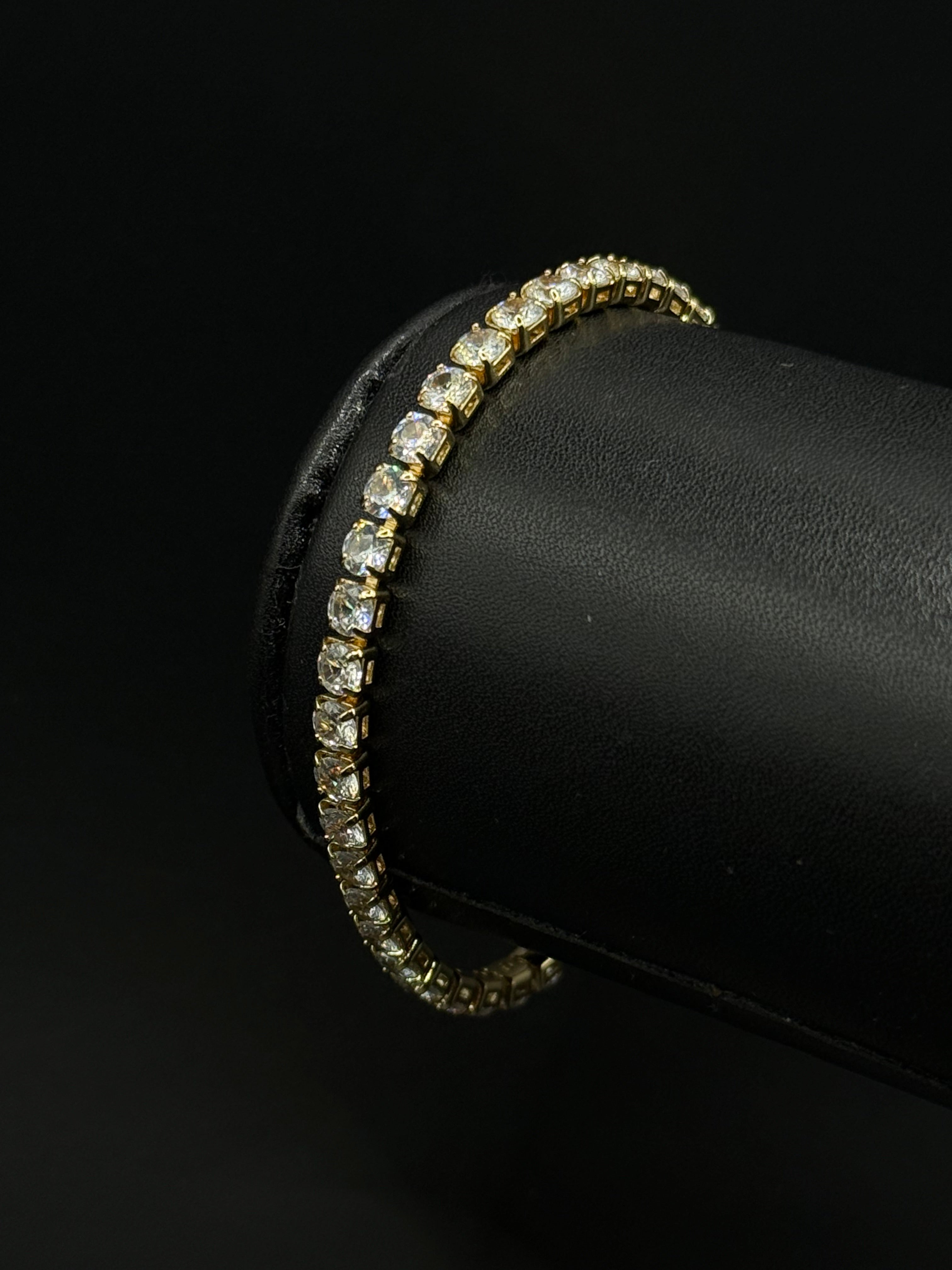 Pulsera Tennis Zirconias Oro Laminado