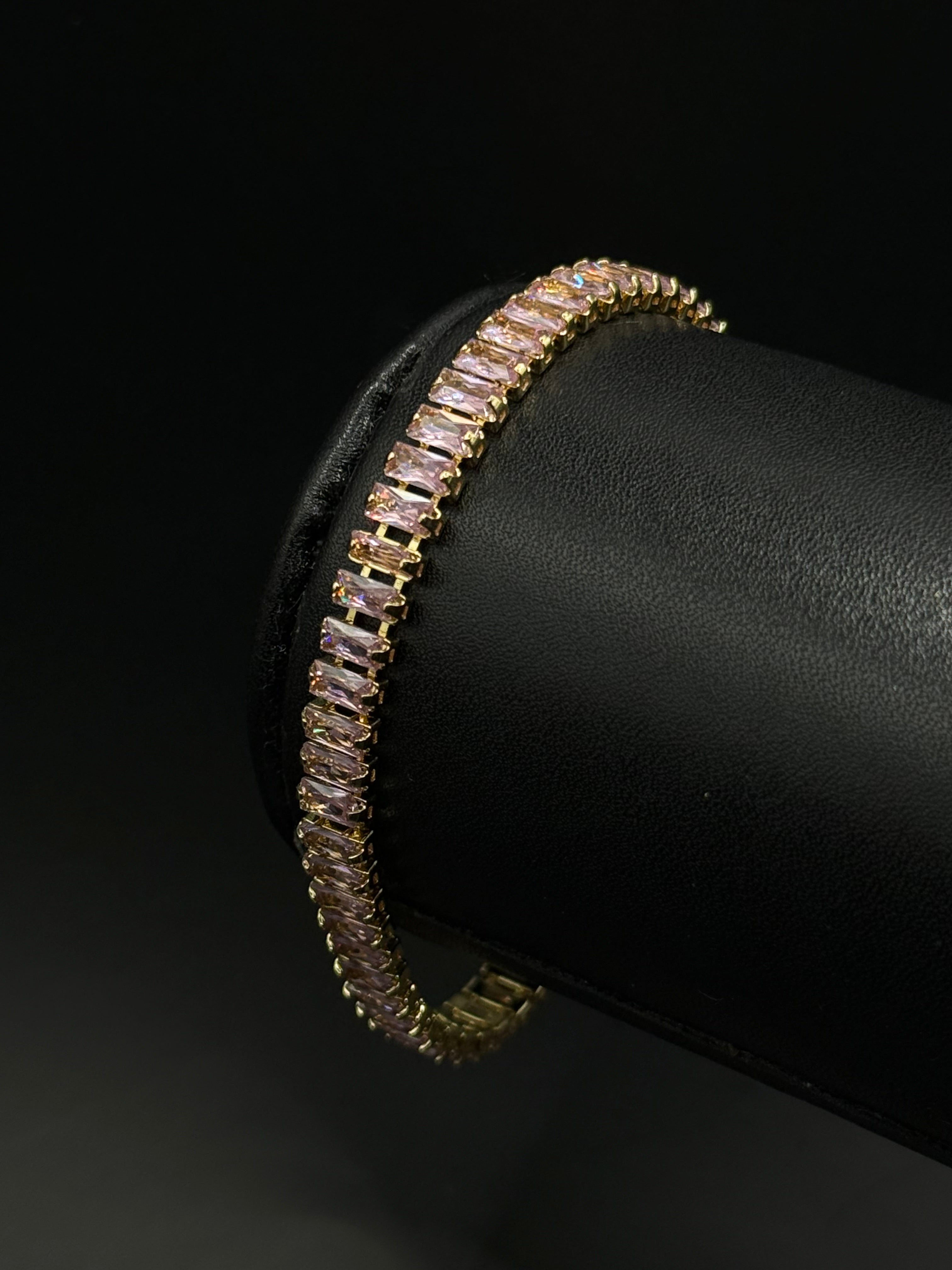 Pulsera Baguette de Oro Laminado