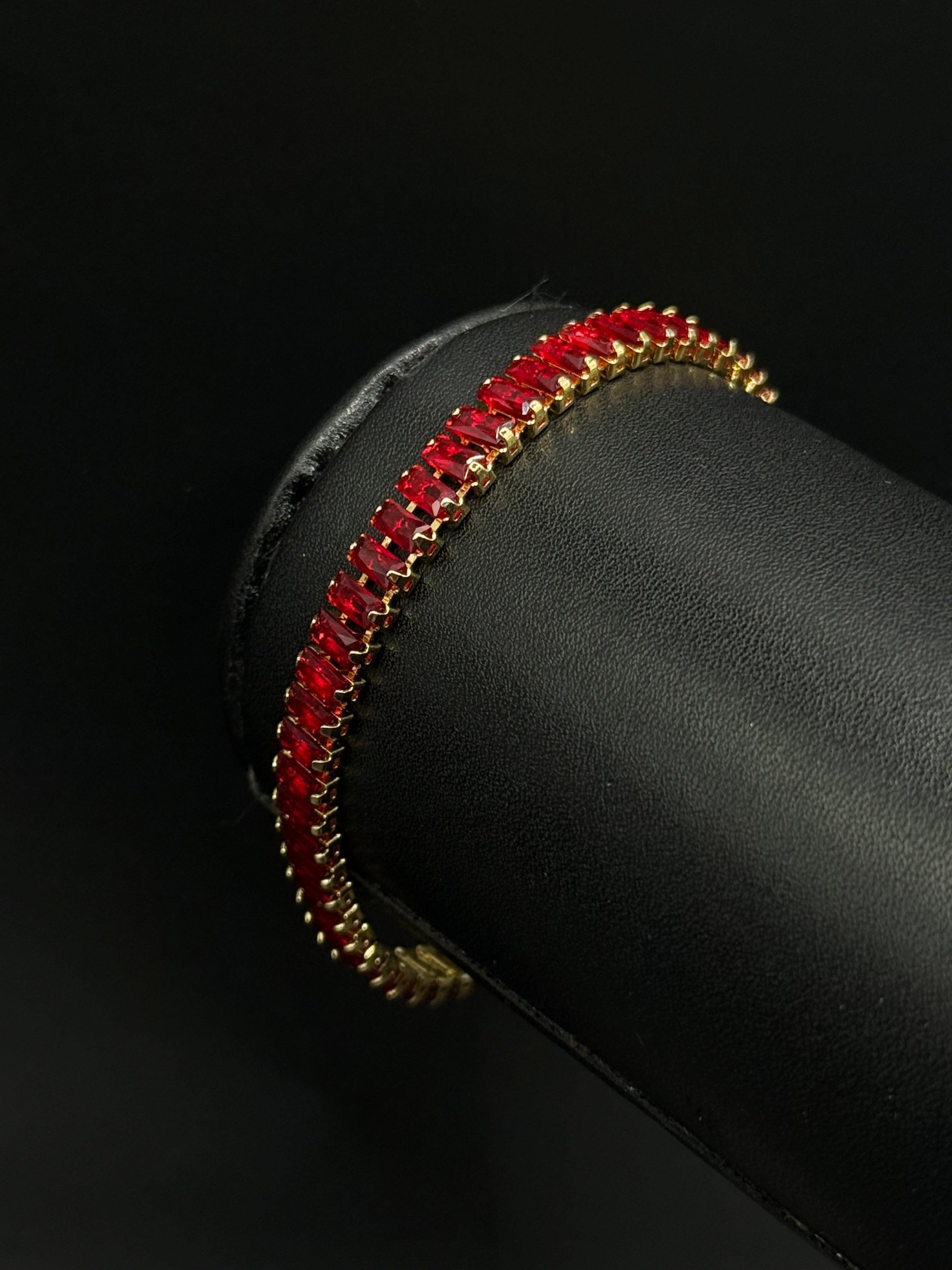 Pulsera Baguette de Oro Laminado