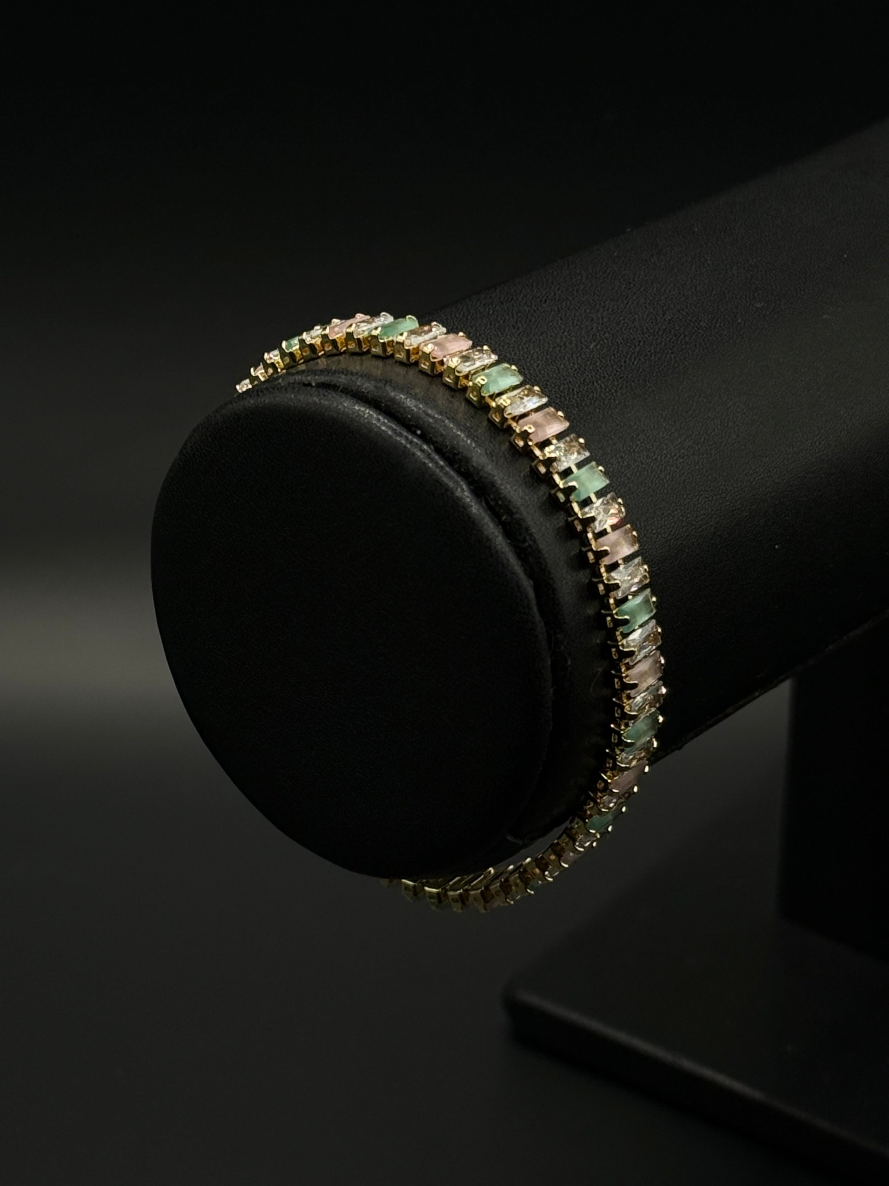 Pulsera Baguette de Oro Laminado
