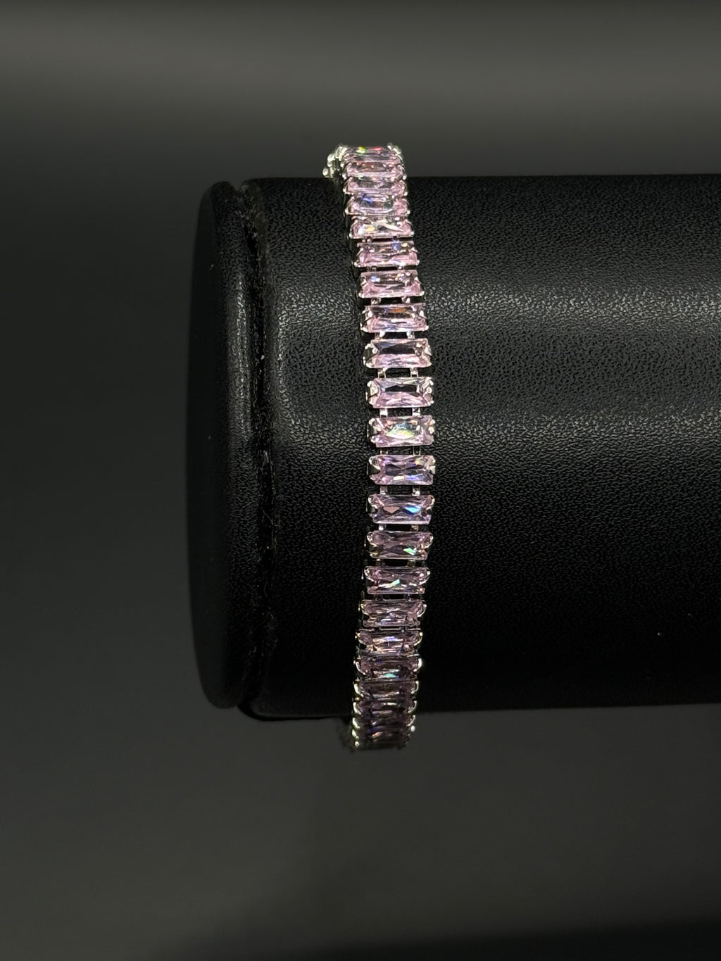 Pulsera Baguette Zirconias Plateado