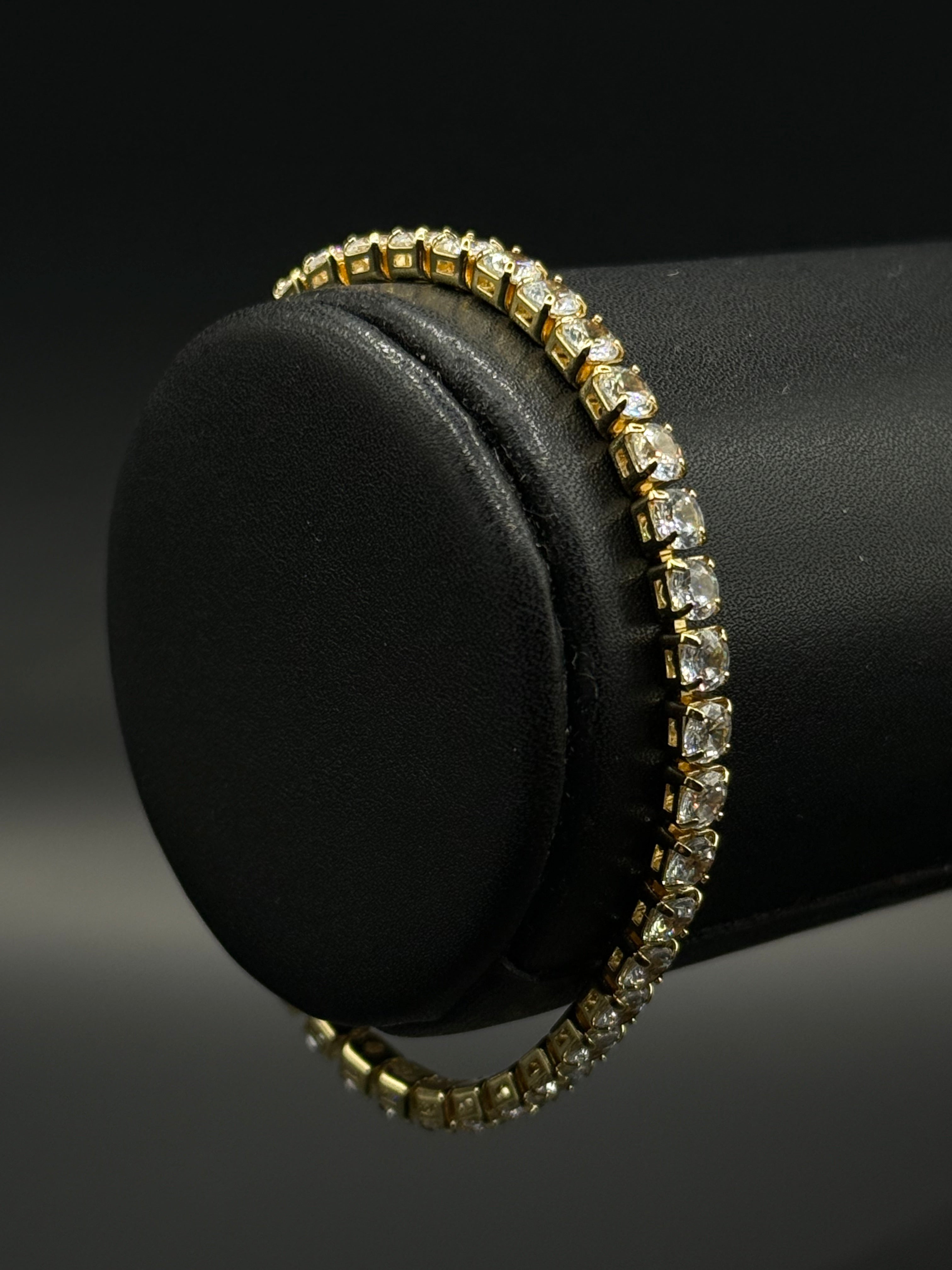 Pulsera Tennis Zirconias Oro Laminado