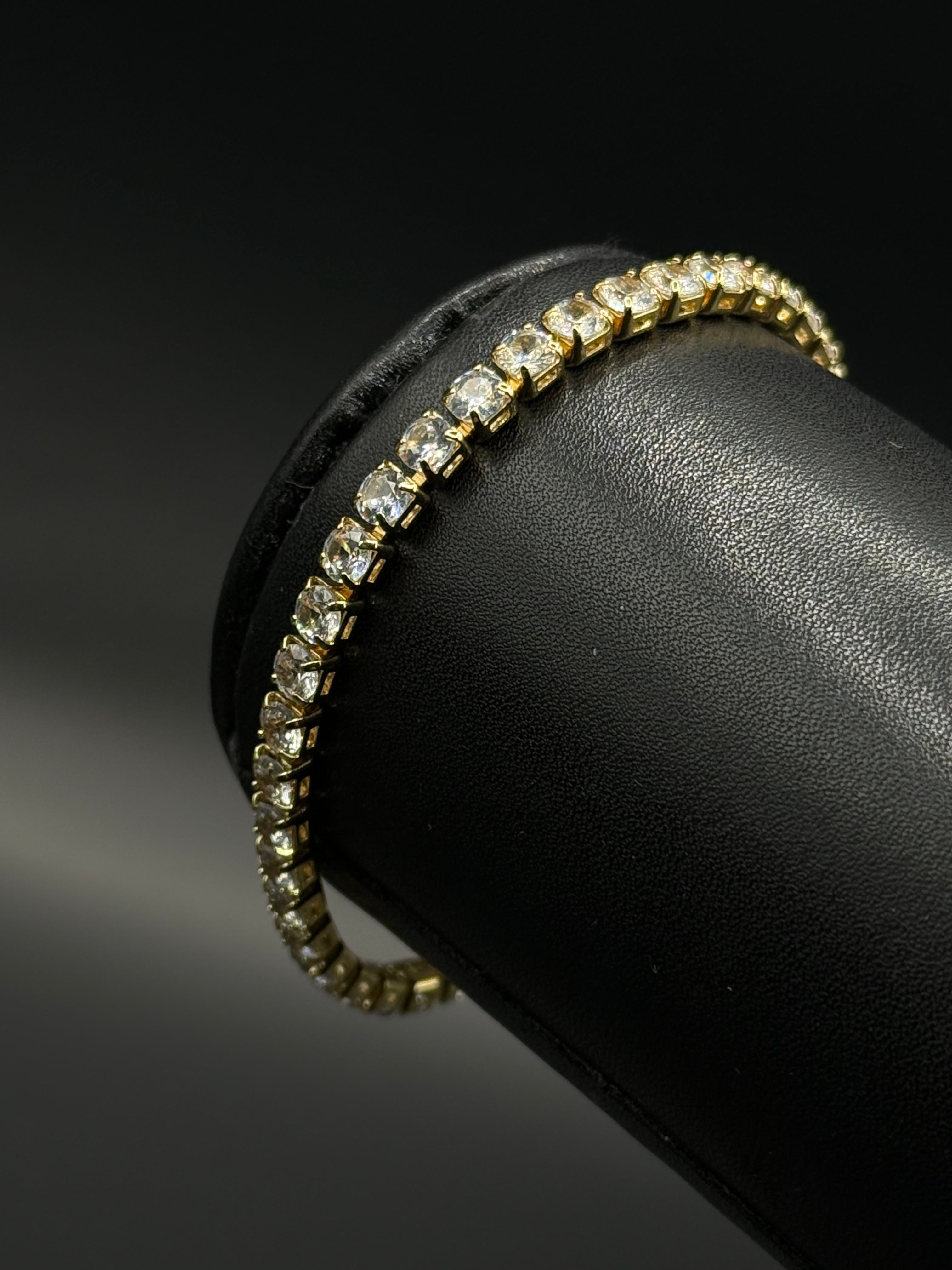 Pulsera Tennis Zirconias Oro Laminado