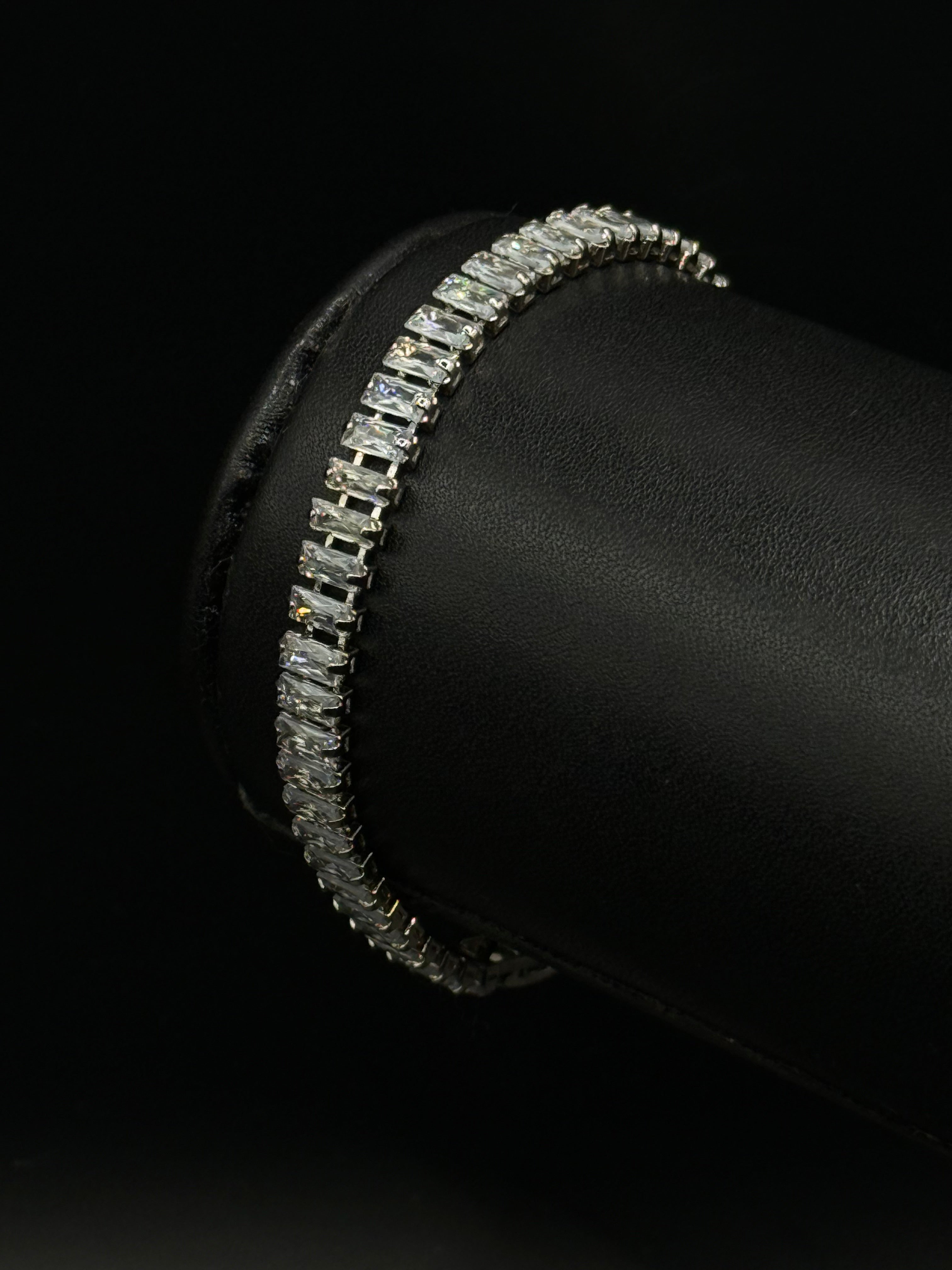 Pulso Baguette Zirconias Plateado