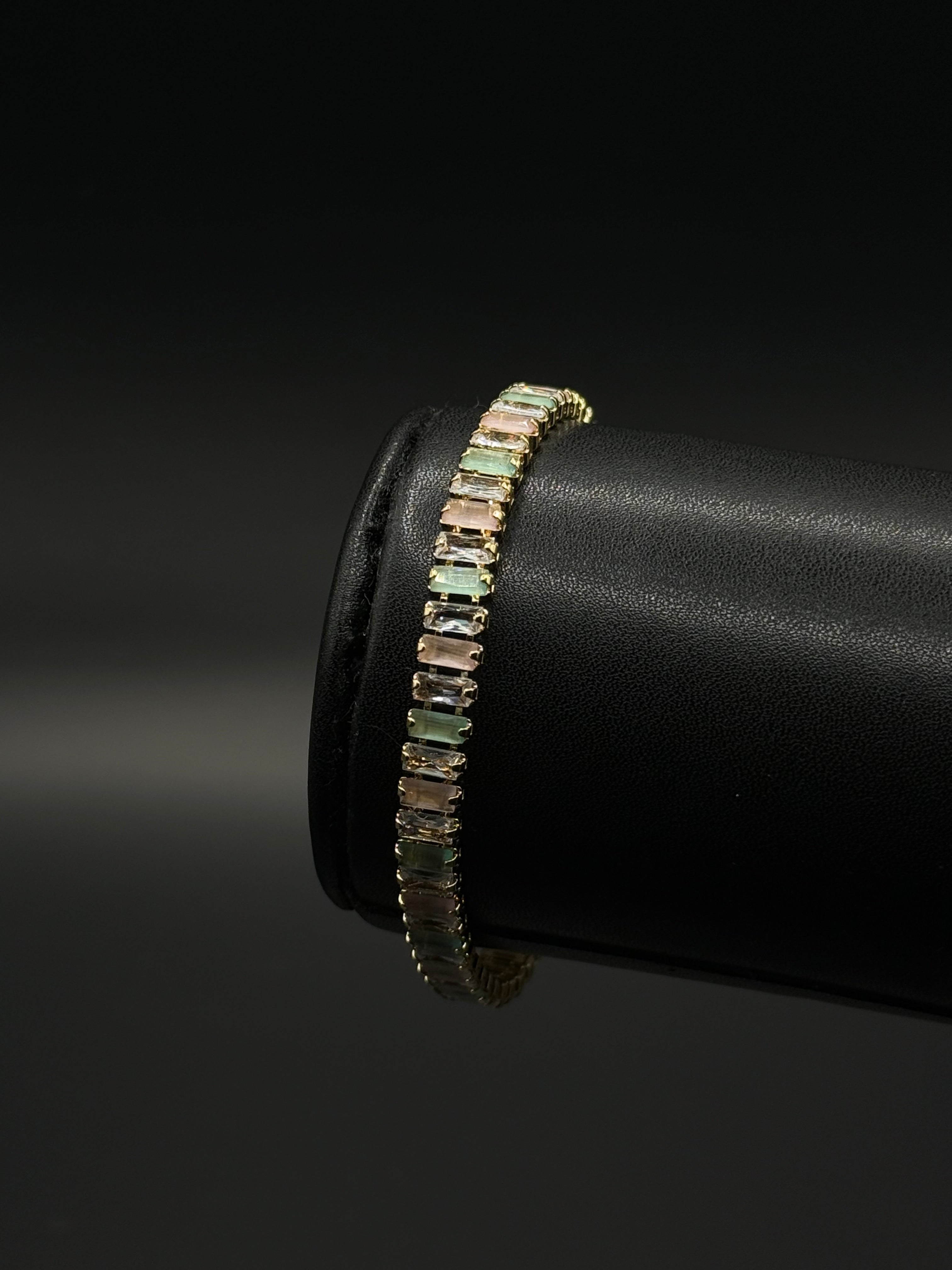 Pulsera Baguette de Oro Laminado