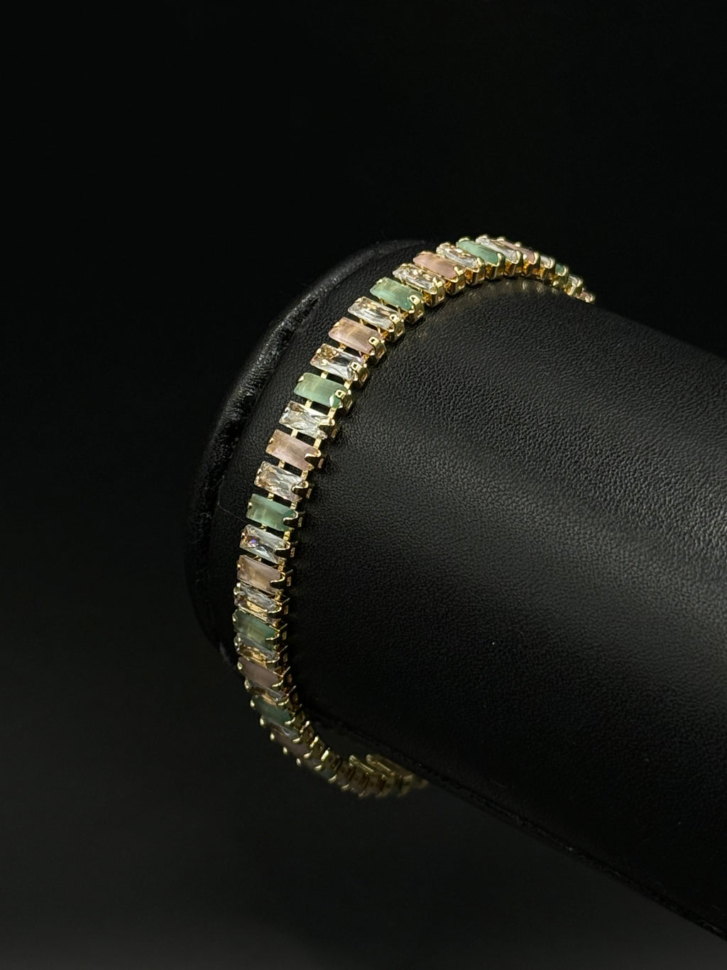 Pulsera Baguette de Oro Laminado