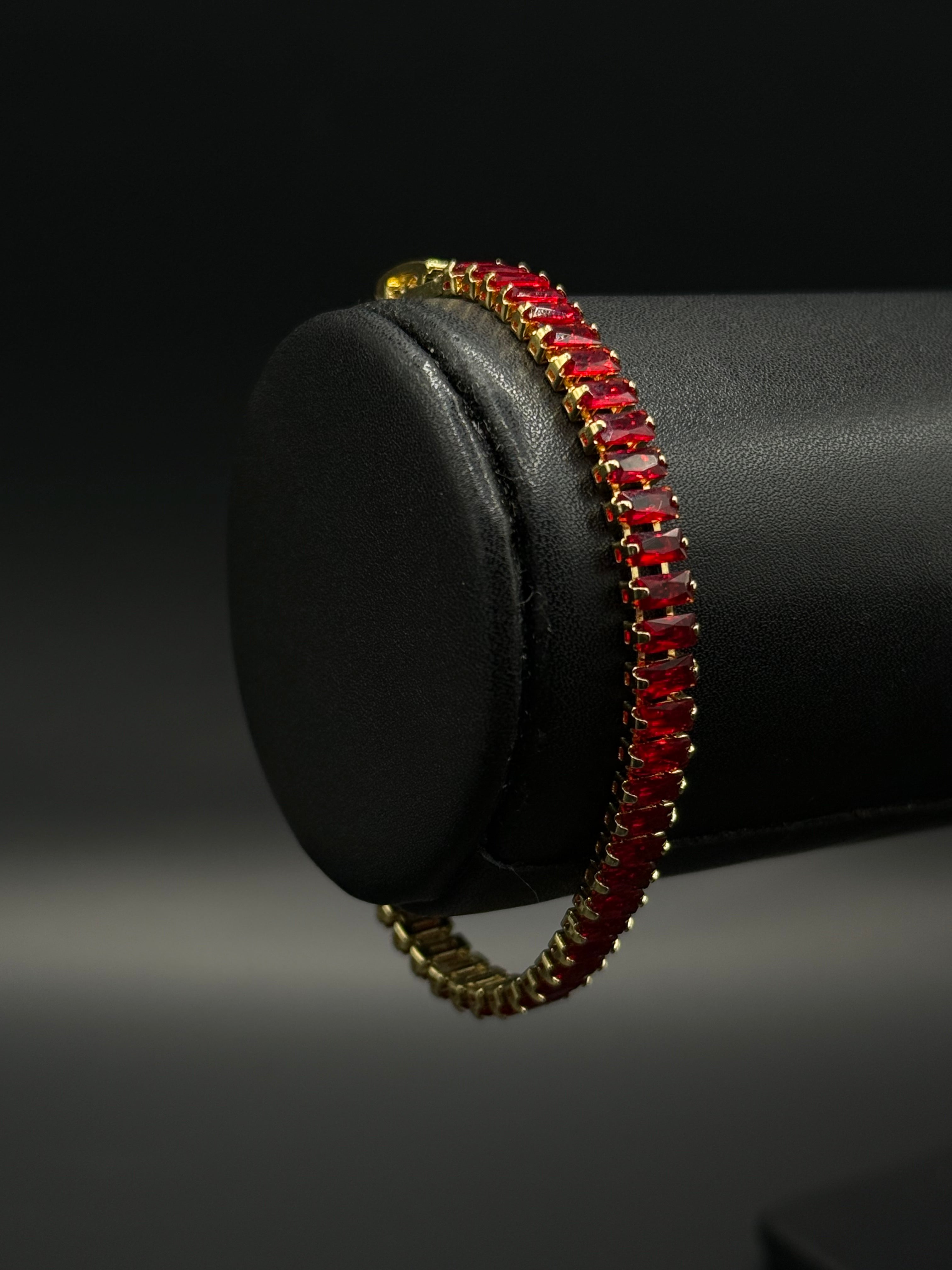 Pulsera Baguette de Oro Laminado