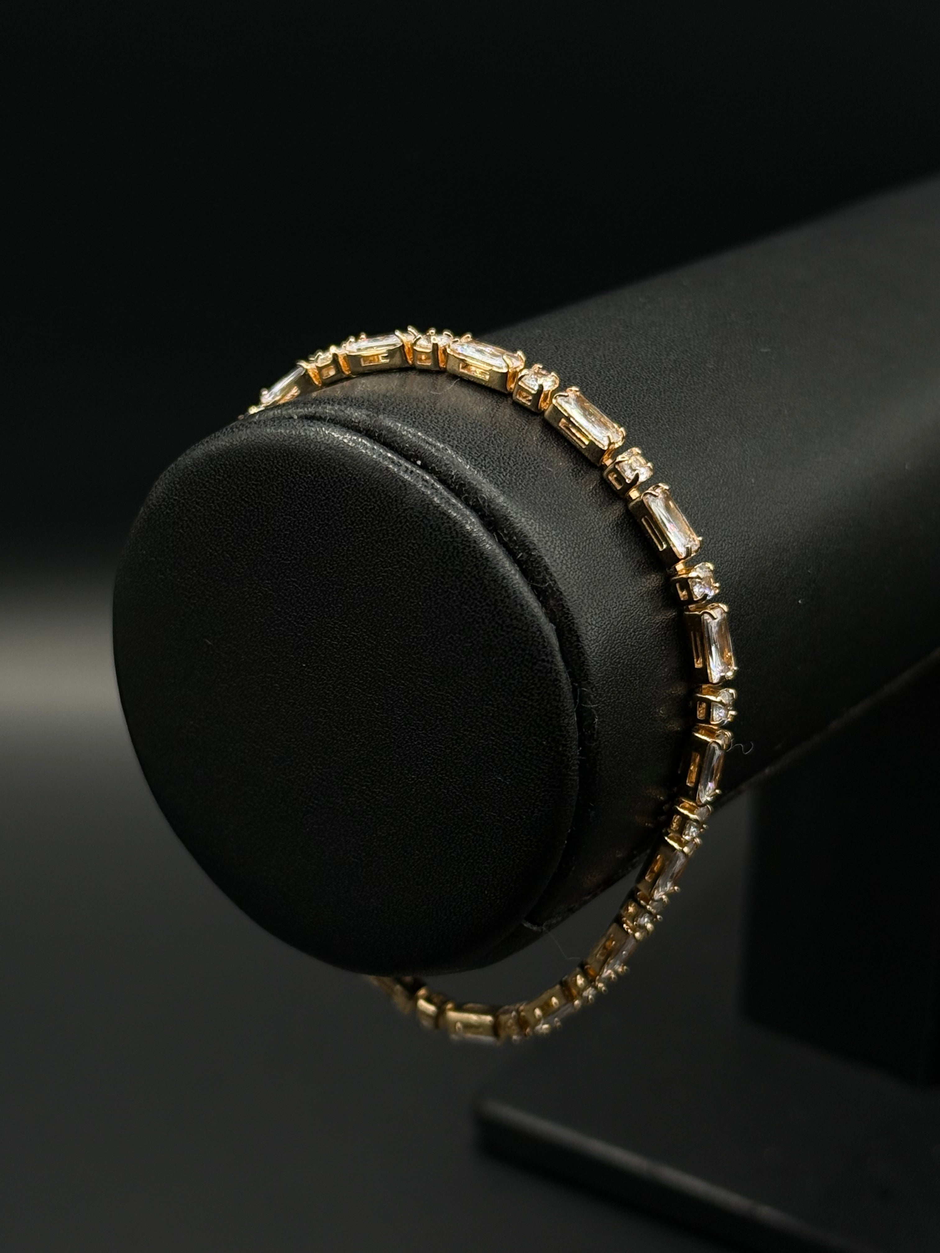 Pulsera Tennis Oro Laminado