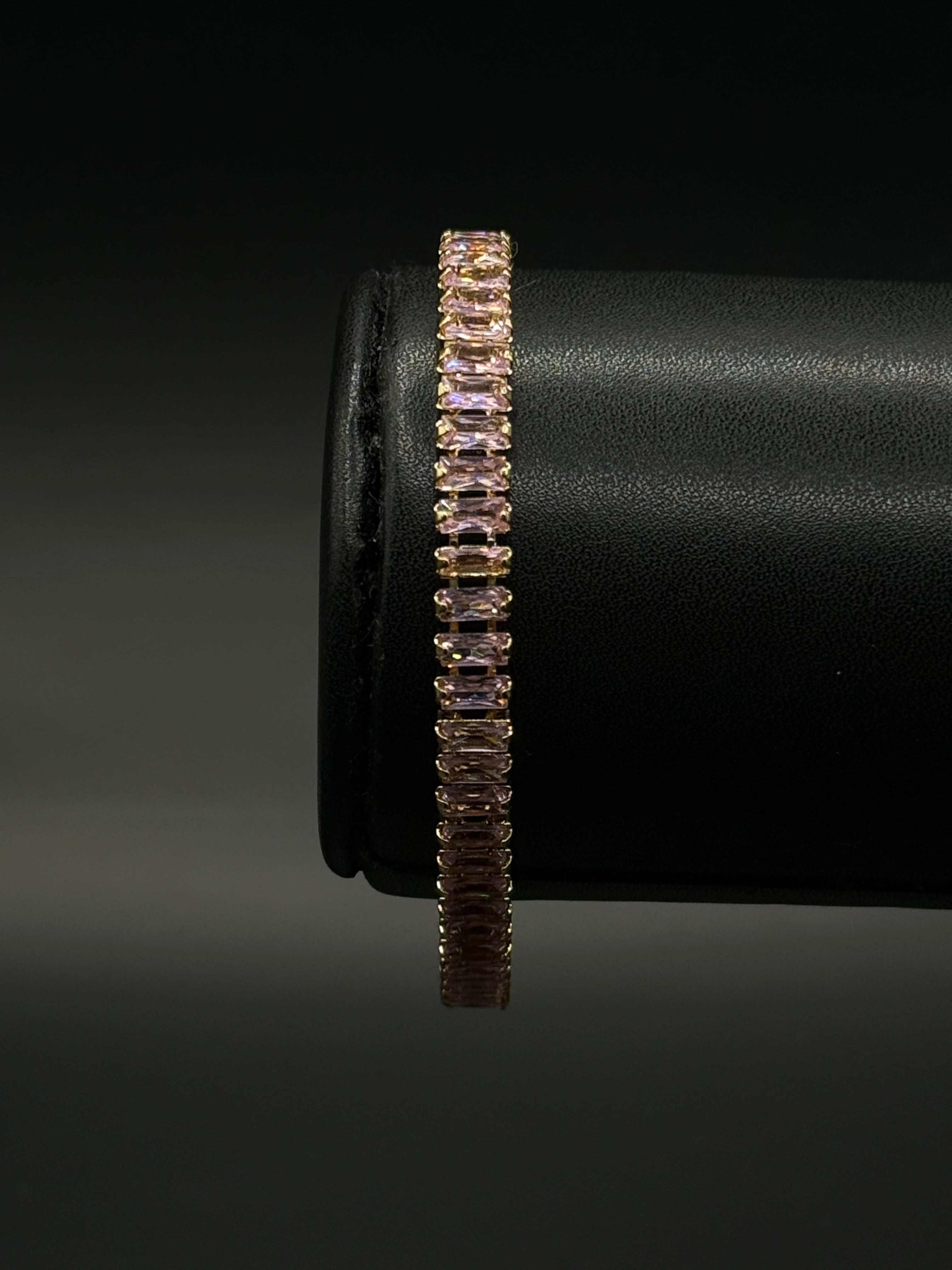 Pulsera Baguette de Oro Laminado