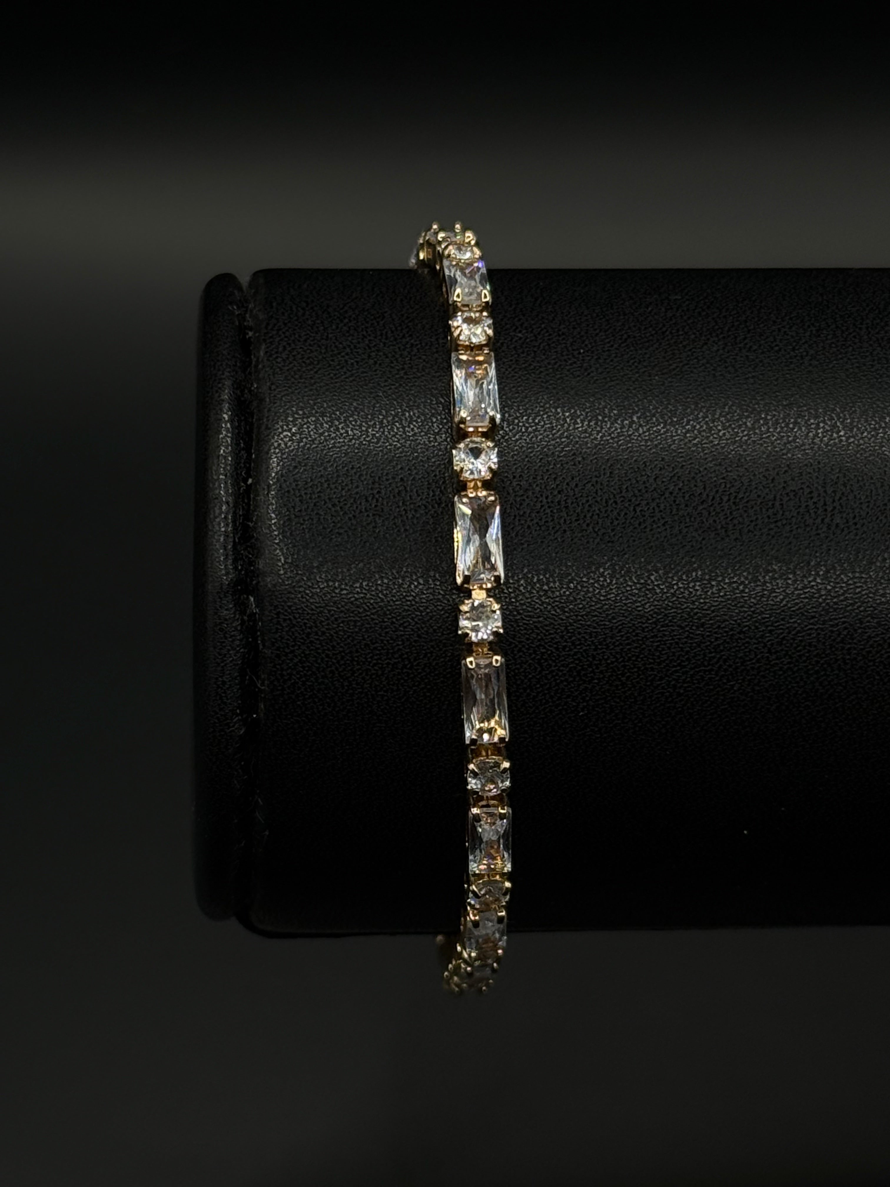 Pulsera Tennis Oro Laminado