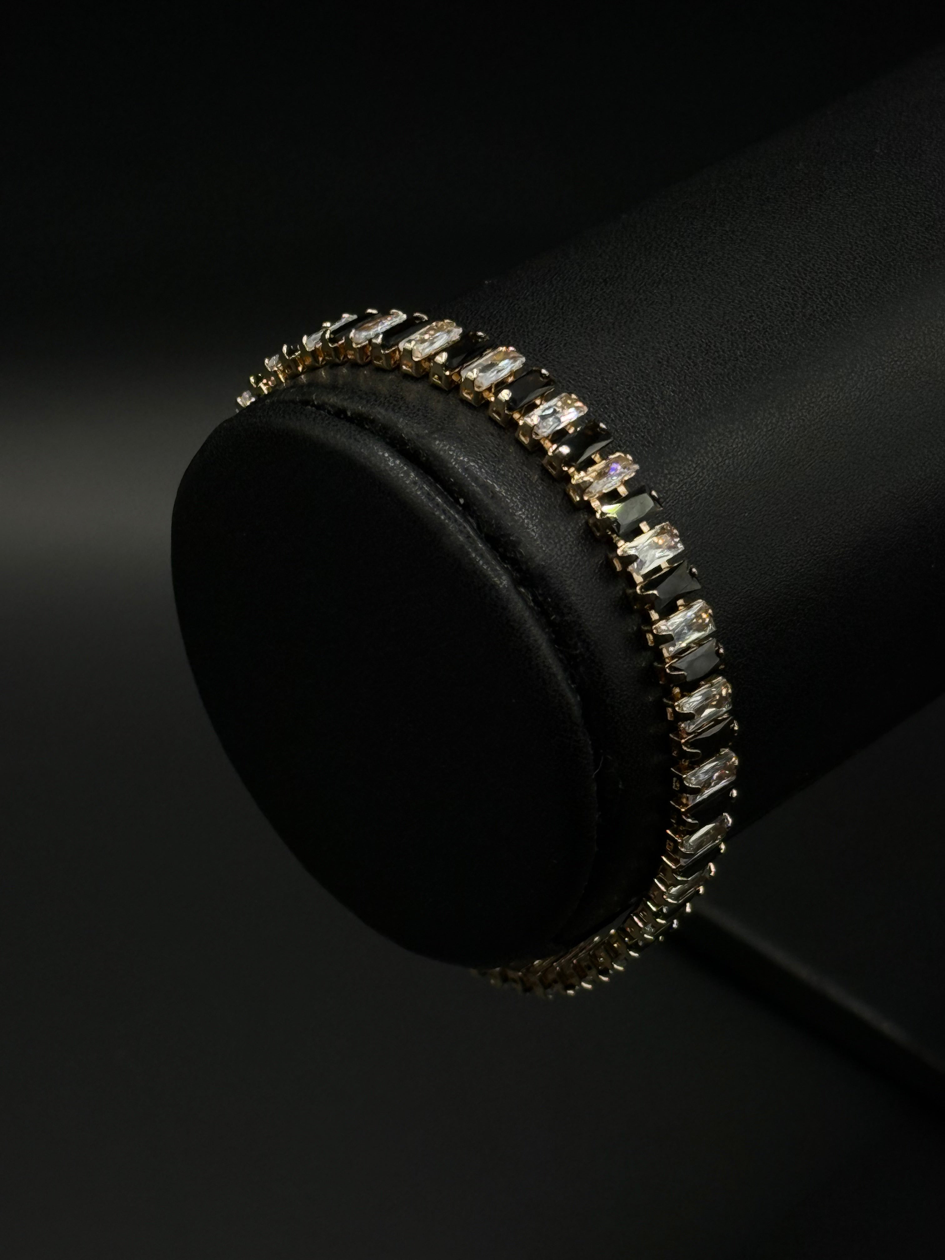 Pulsera Baguette de Oro Laminado