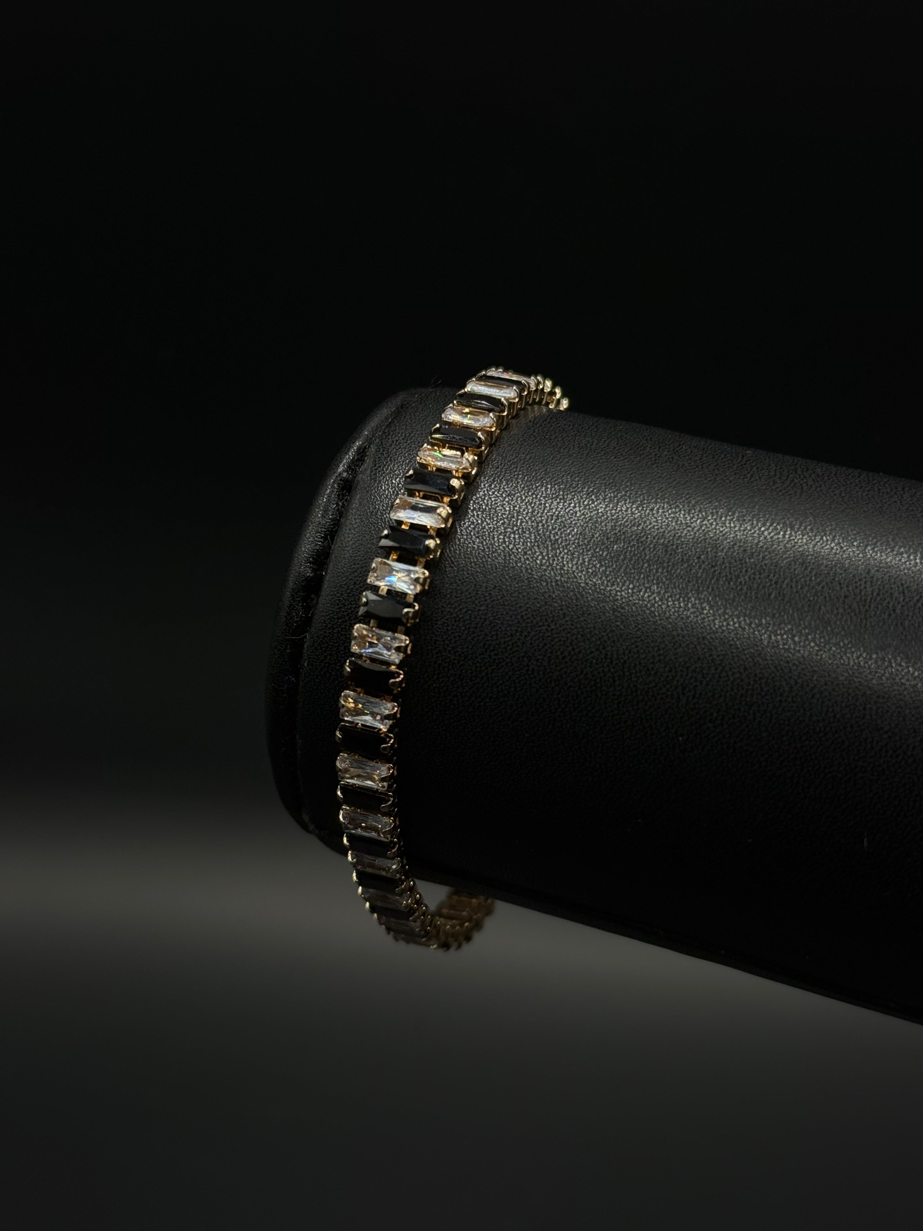 Pulsera Baguette de Oro Laminado