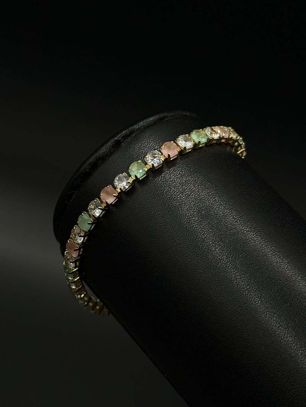 Pulsera Tennis Zirconias Oro Laminado