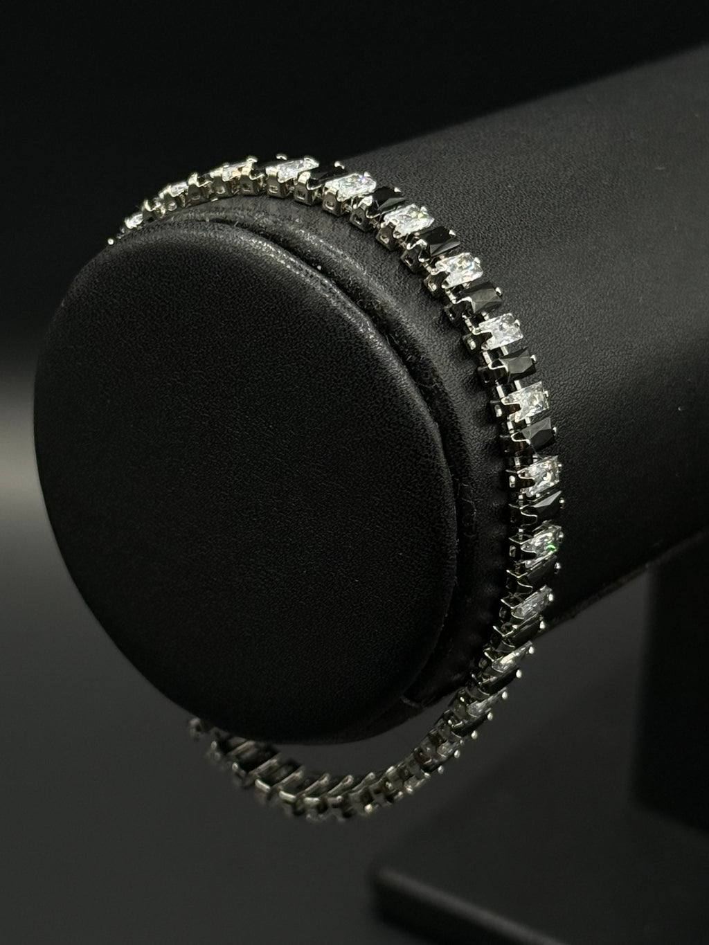 Pulsera Baguette Zirconia Plateado