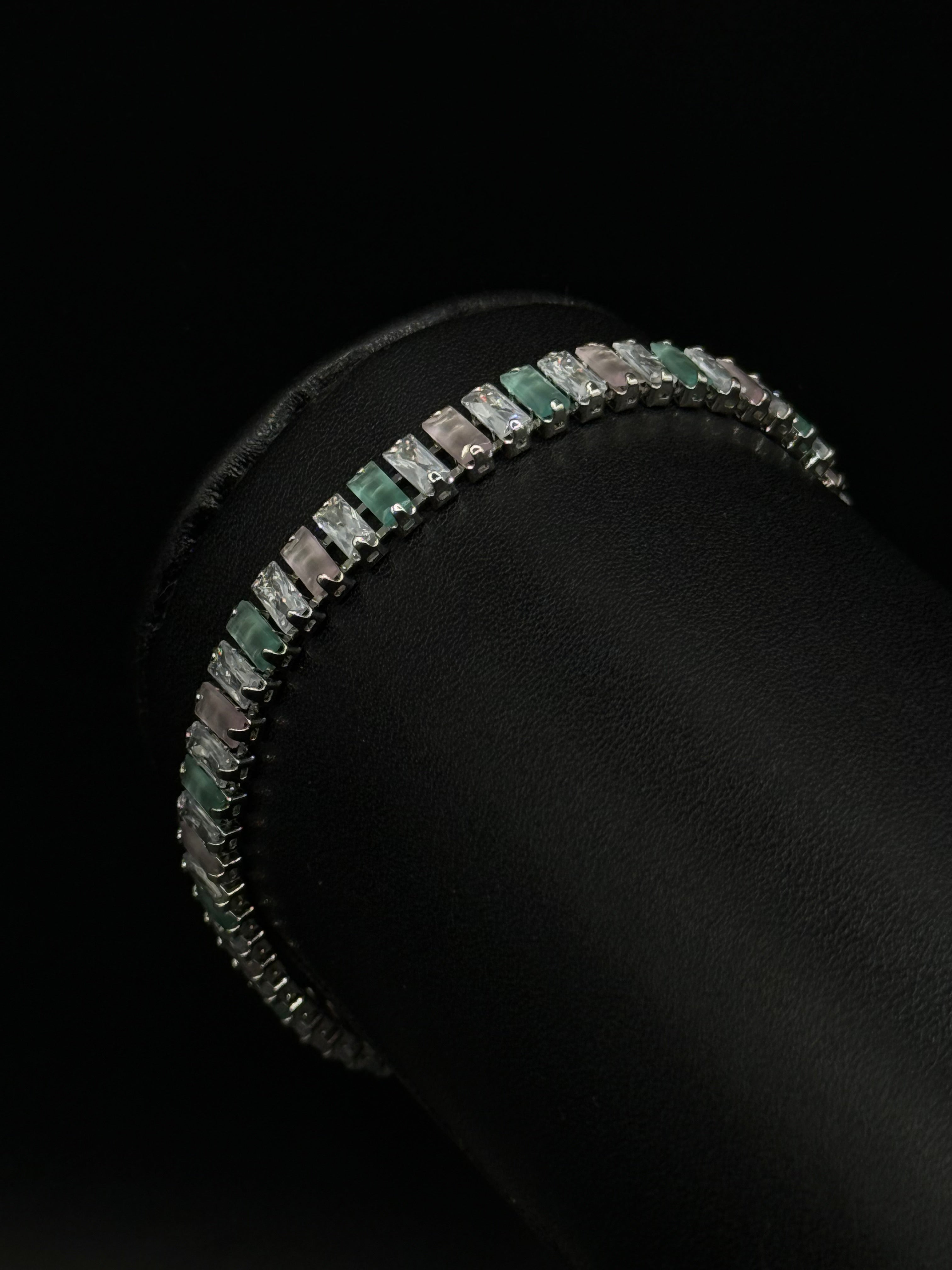 Pulso Baguette Zirconias Plateado