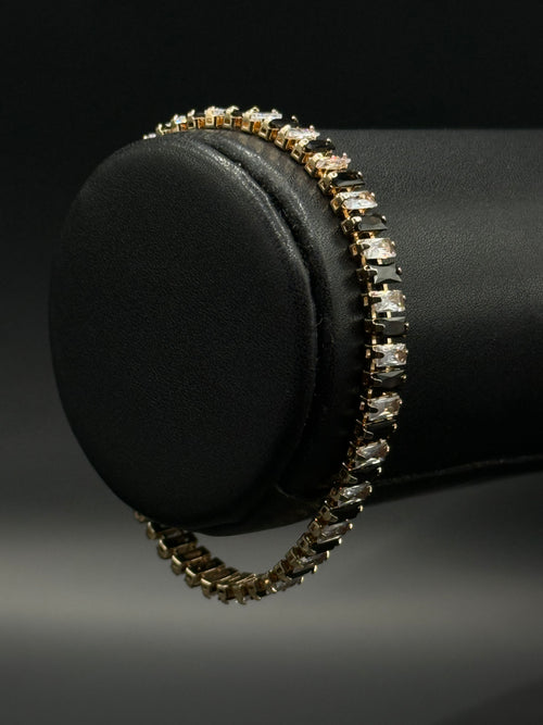 Pulsera Baguette de Oro Laminado