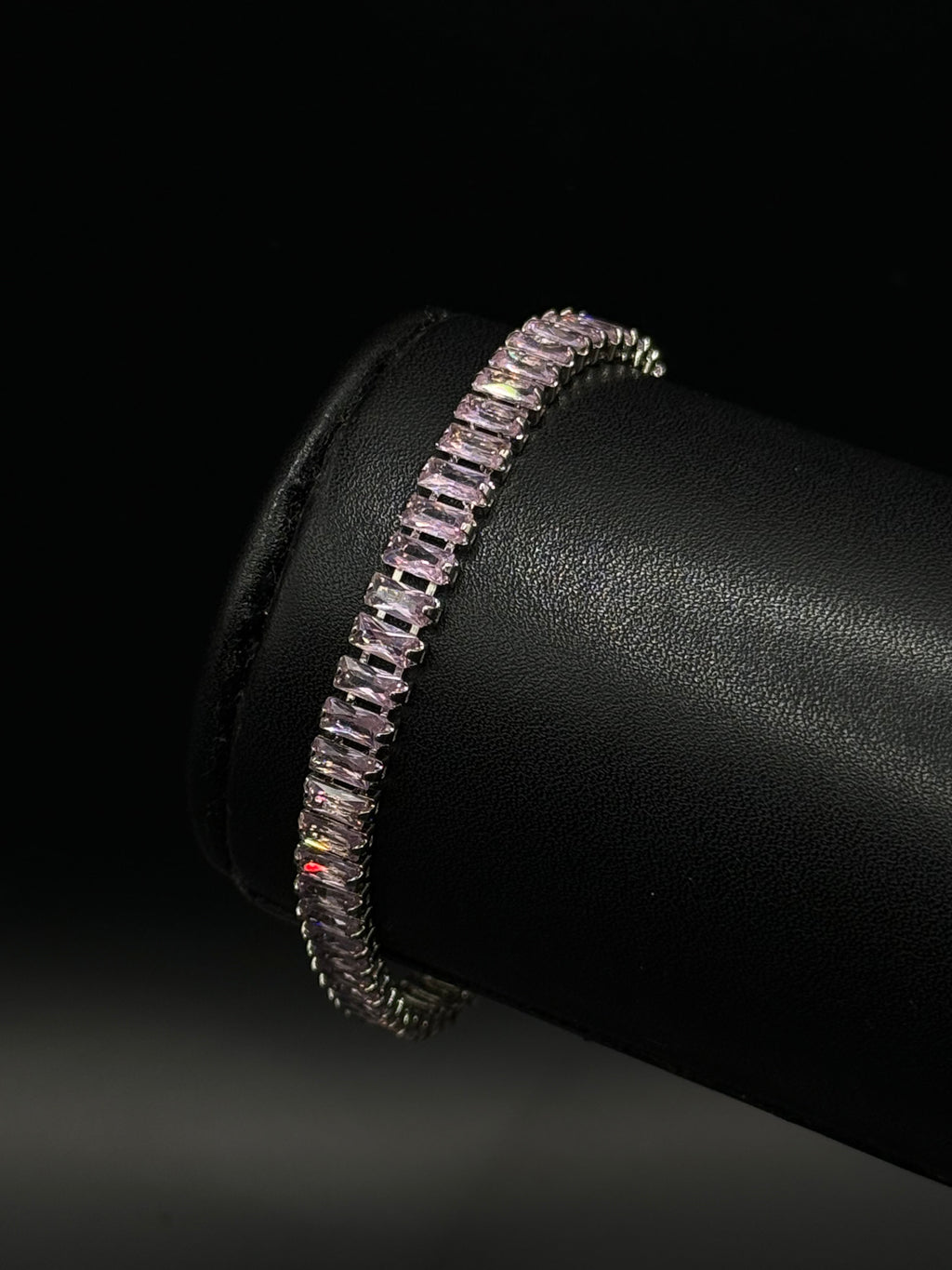 Pulsera Baguette Zirconias Plateado