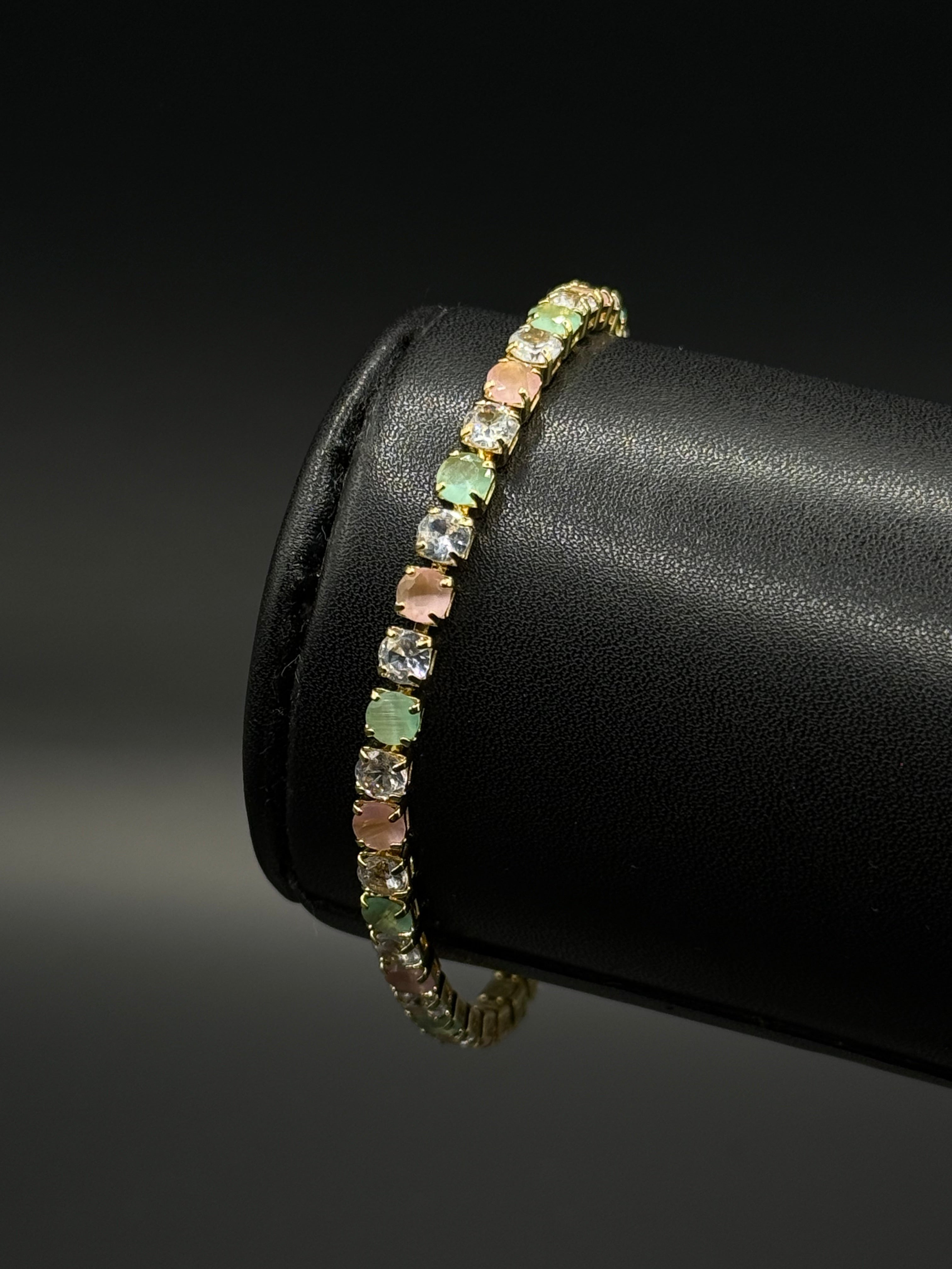 Pulsera Tennis Zirconias Oro Laminado