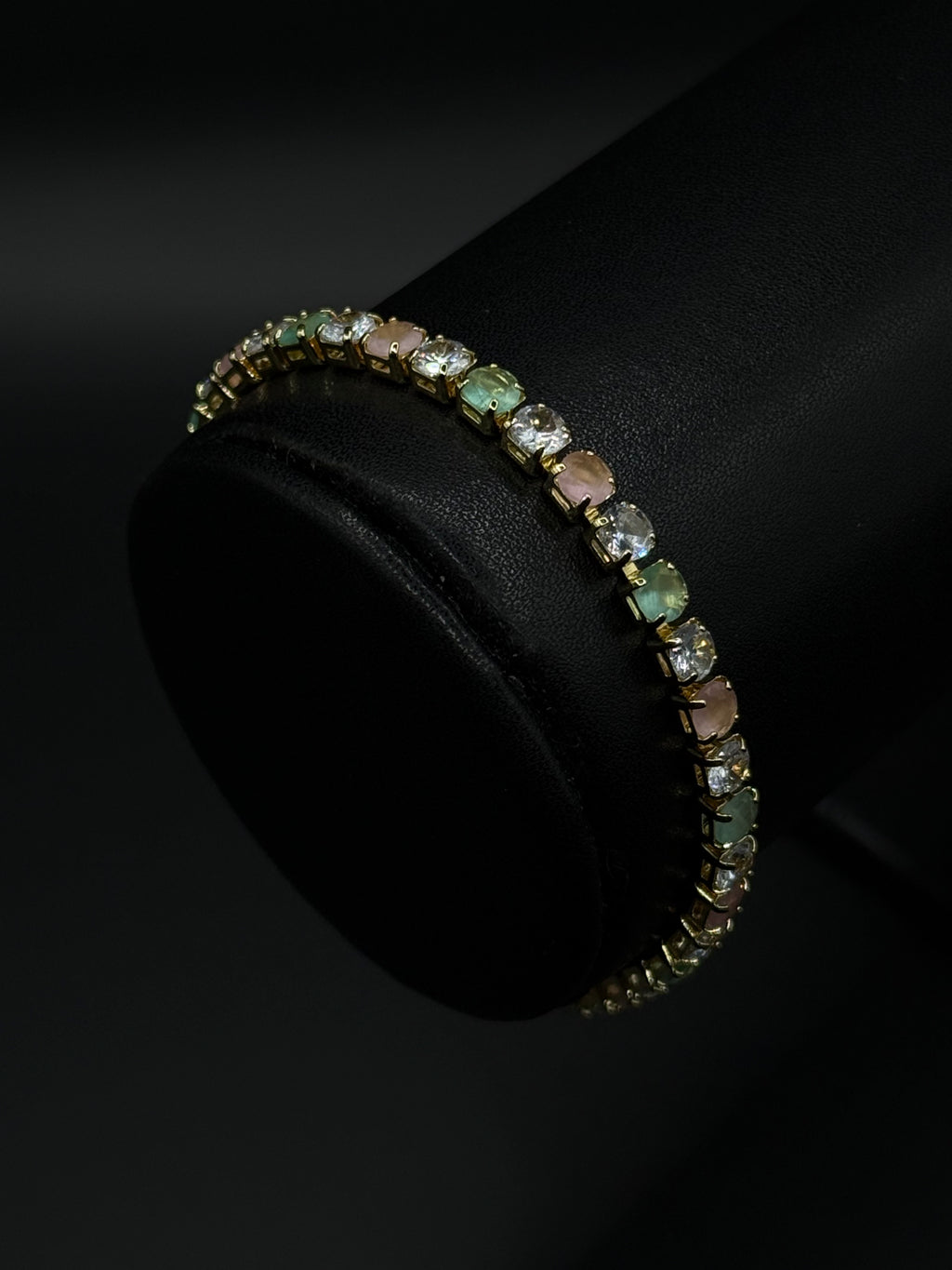 Pulsera Tennis Zirconias Oro Laminado