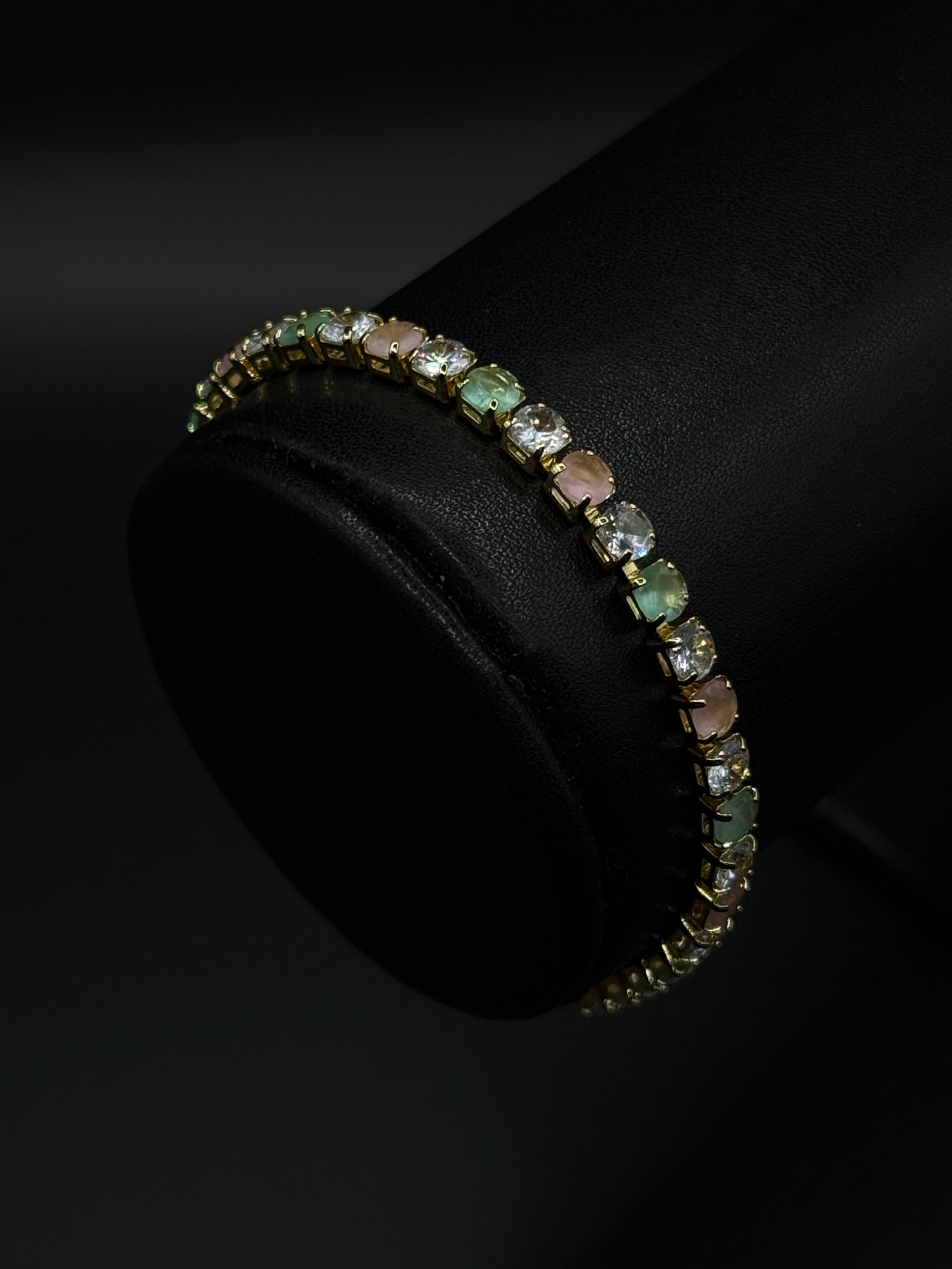 Pulsera Tennis Zirconias Oro Laminado
