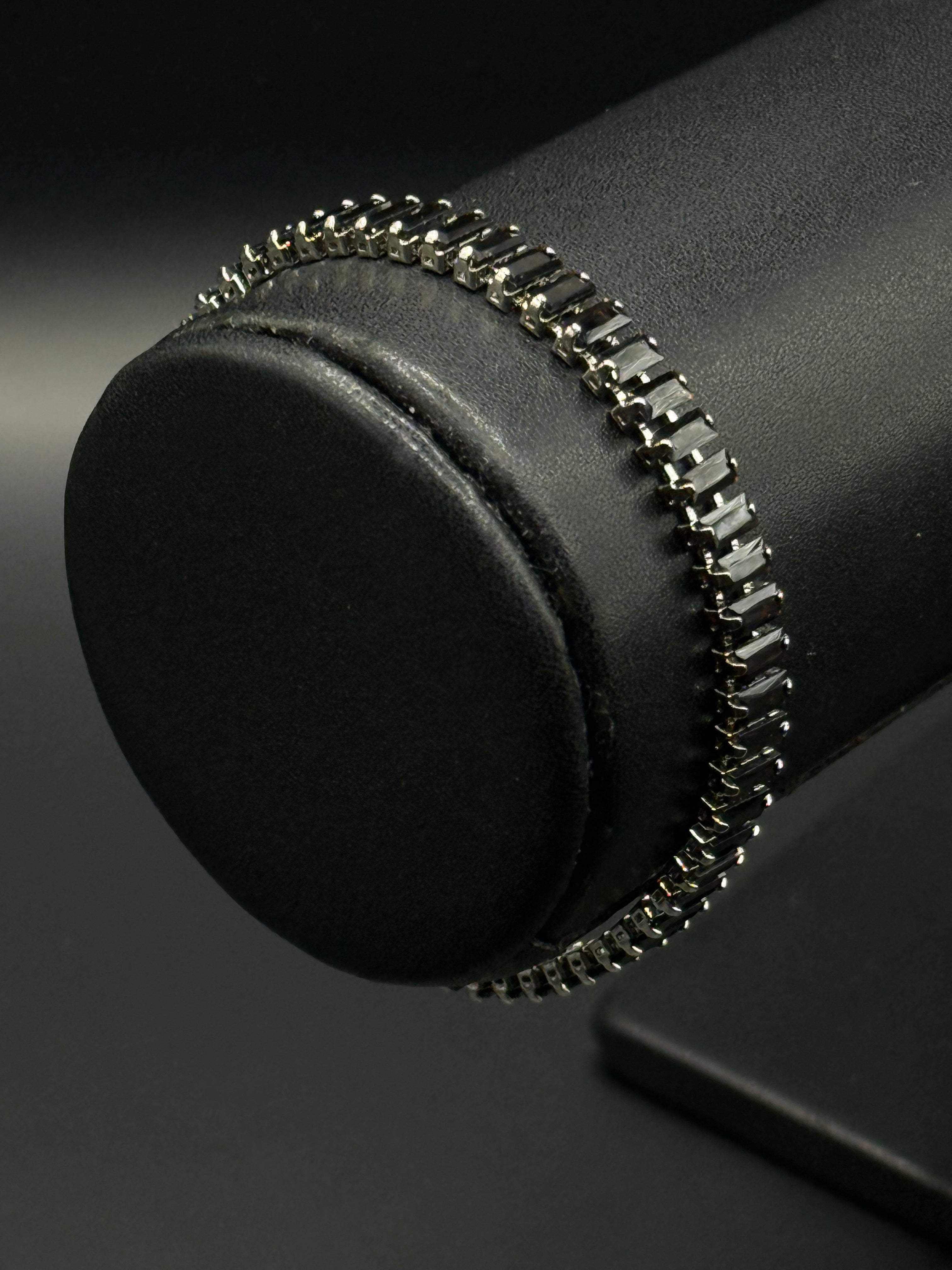Pulsera Baguette Zirconias Plateado